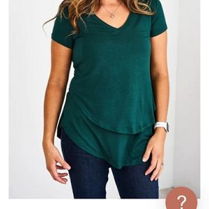 Green latched mama nursing tee